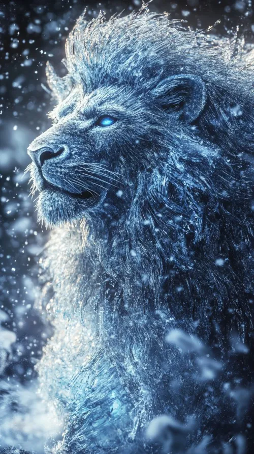 Abstract art showing fire and water elements struggling to connect